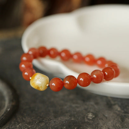Scarlet Shine Agate Crystal Bracelet