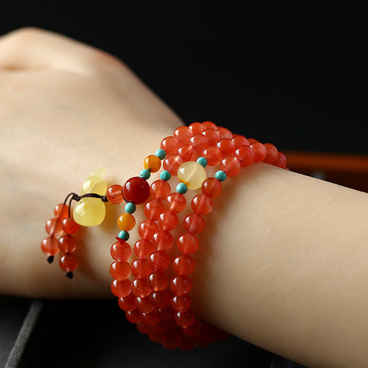 Fiery Amulet Amber Crystal Bracelet