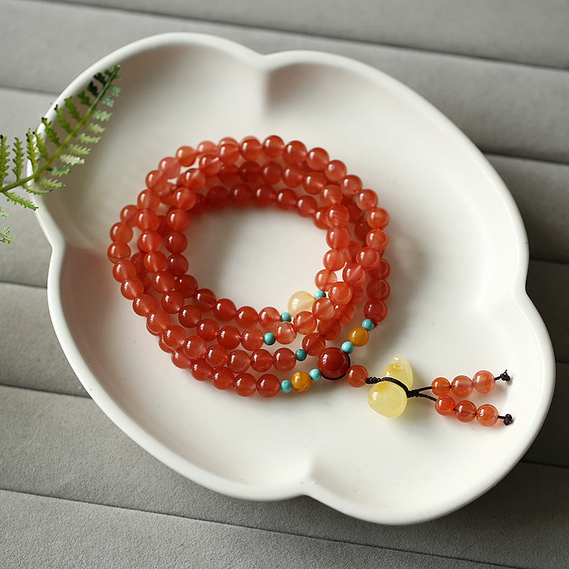 Fiery Amulet Amber Crystal Bracelet
