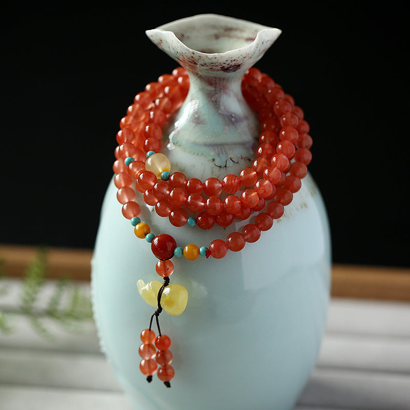 Fiery Amulet Amber Crystal Bracelet