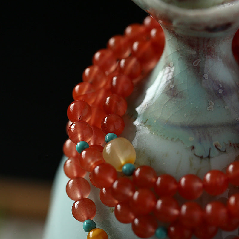 Fiery Amulet Amber Crystal Bracelet