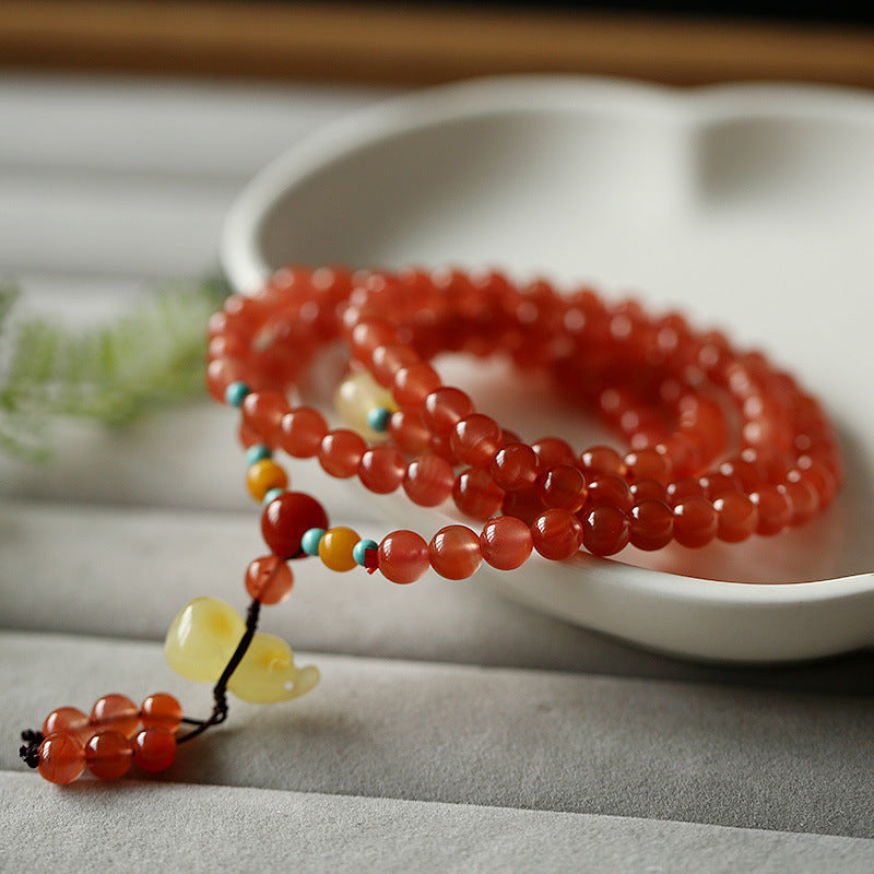 Fiery Amulet Amber Crystal Bracelet