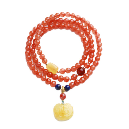 Scarlet Lock Agate Crystal Bracelet