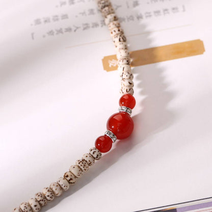 Crimson Moon Agate Crystal Bracelet