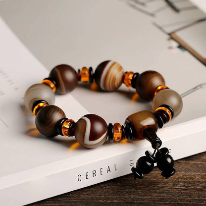 Earth Guardian Matte Sardonyx Crystal Bracelet