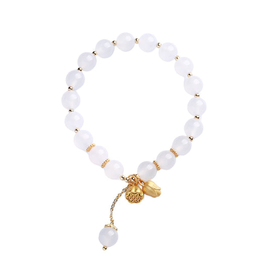 Pure Harmony White Agate Crystal Bracelet