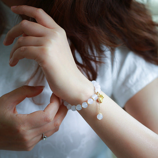 Pure Harmony White Agate Crystal Bracelet