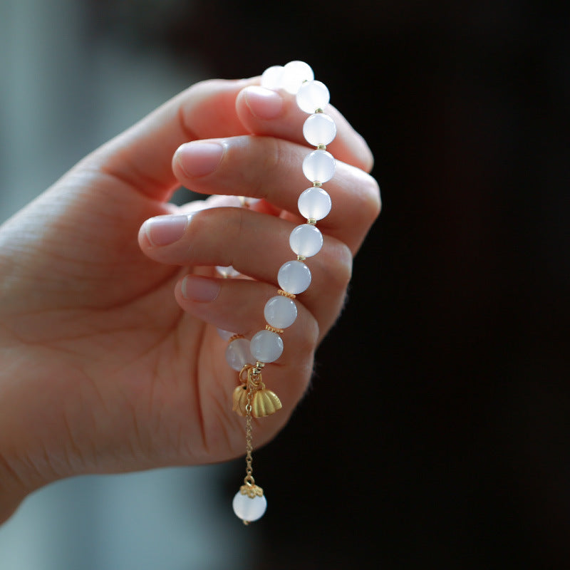 Pure Harmony White Agate Crystal Bracelet