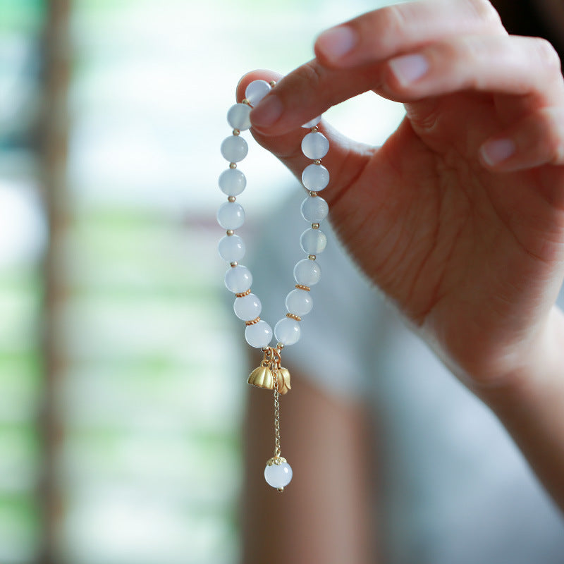 Pure Harmony White Agate Crystal Bracelet