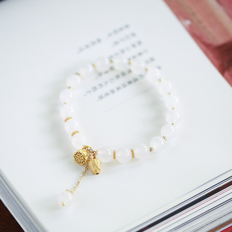 Pure Harmony White Agate Crystal Bracelet