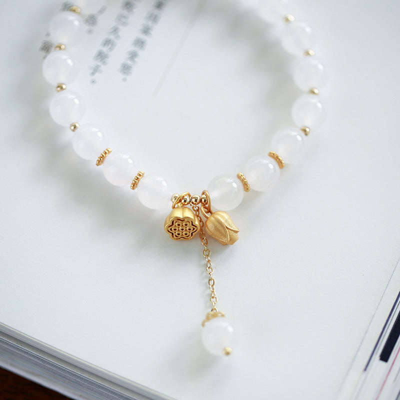 Pure Harmony White Agate Crystal Bracelet