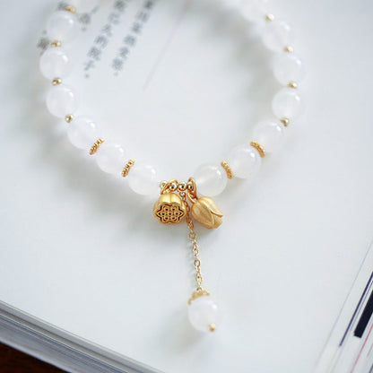 Pure Harmony White Agate Crystal Bracelet