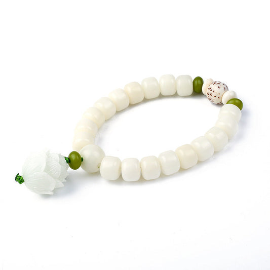 Silent Bloom White Crystal Bracelet