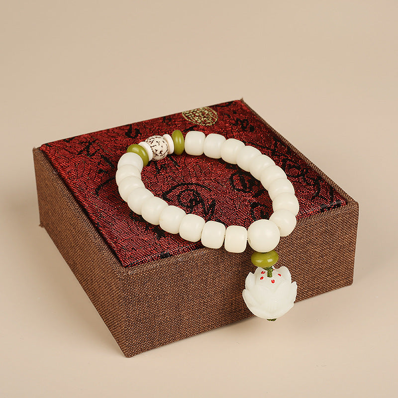 Silent Bloom White Crystal Bracelet