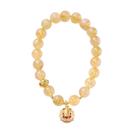 Radiant Fish Citrine Crystal Bracelet
