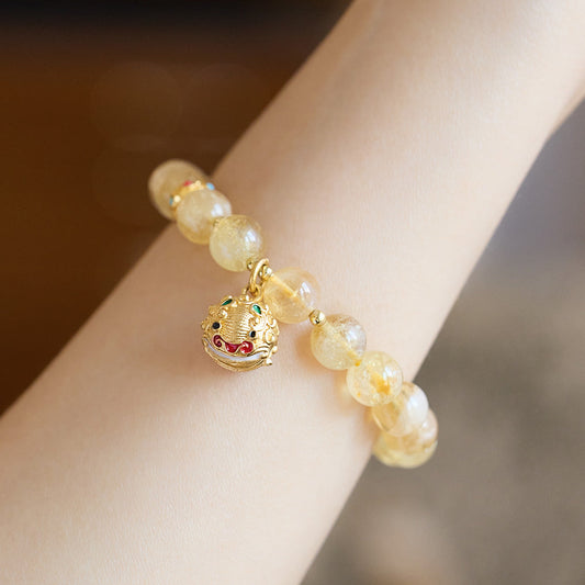 Radiant Fish Citrine Crystal Bracelet