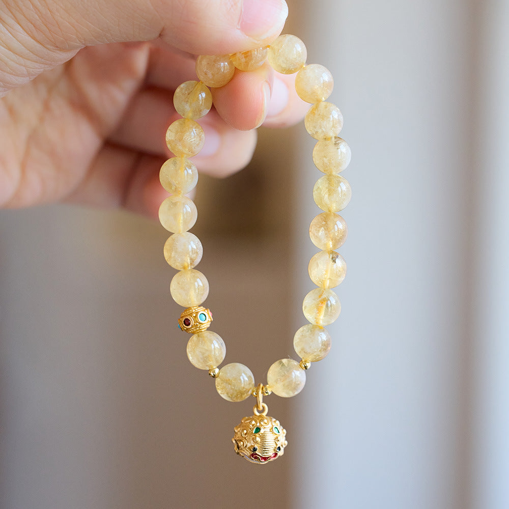 Radiant Fish Citrine Crystal Bracelet