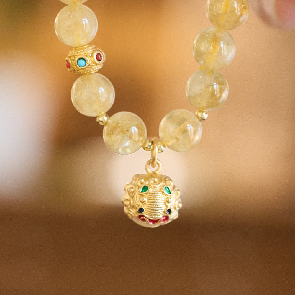 Radiant Fish Citrine Crystal Bracelet