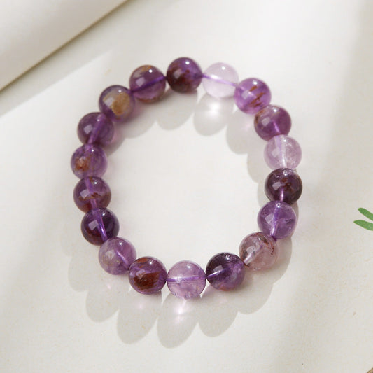 Ätherisches Phantom-Amethyst-Kristallarmband