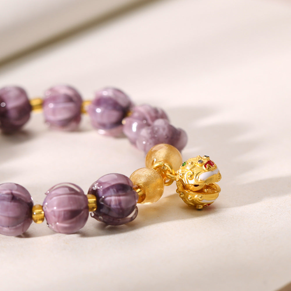 Lilybell Whisper Violet Glass Crystal Bracelet