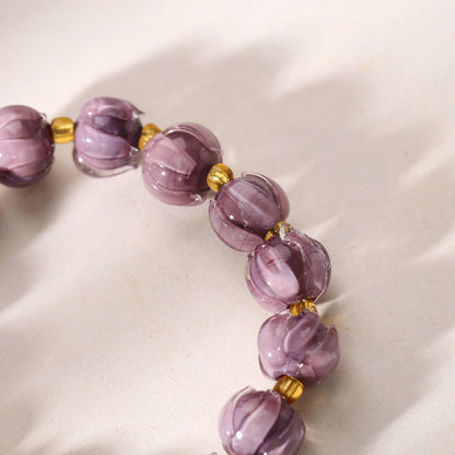 Lilybell Whisper Violet Glass Crystal Bracelet