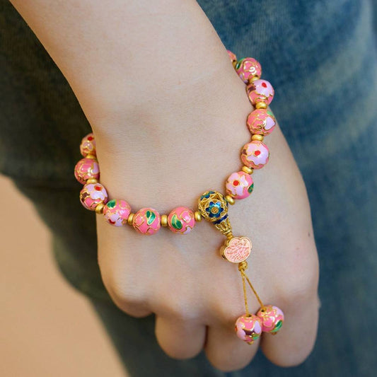 Blossom Orb Porcelain & Enamel Crystal Bracelet