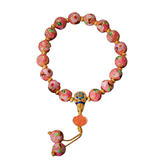 Blossom Orb Porcelain & Enamel Crystal Bracelet