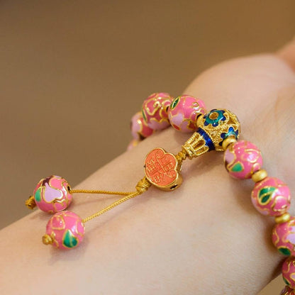Blossom Orb Porcelain & Enamel Crystal Bracelet