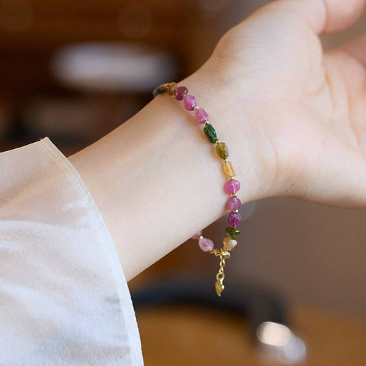 Aurora Fragment Tourmaline Crystal Bracelet