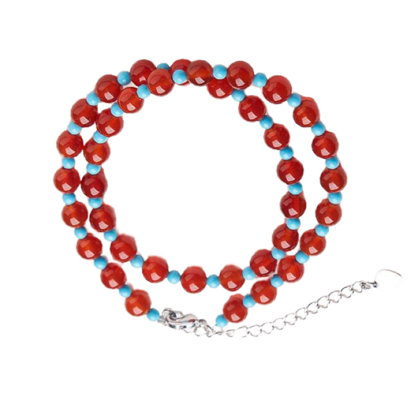 Ruby Radiance Red Agate Crystal Bracelet