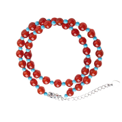 Ruby Radiance Red Agate Crystal Bracelet
