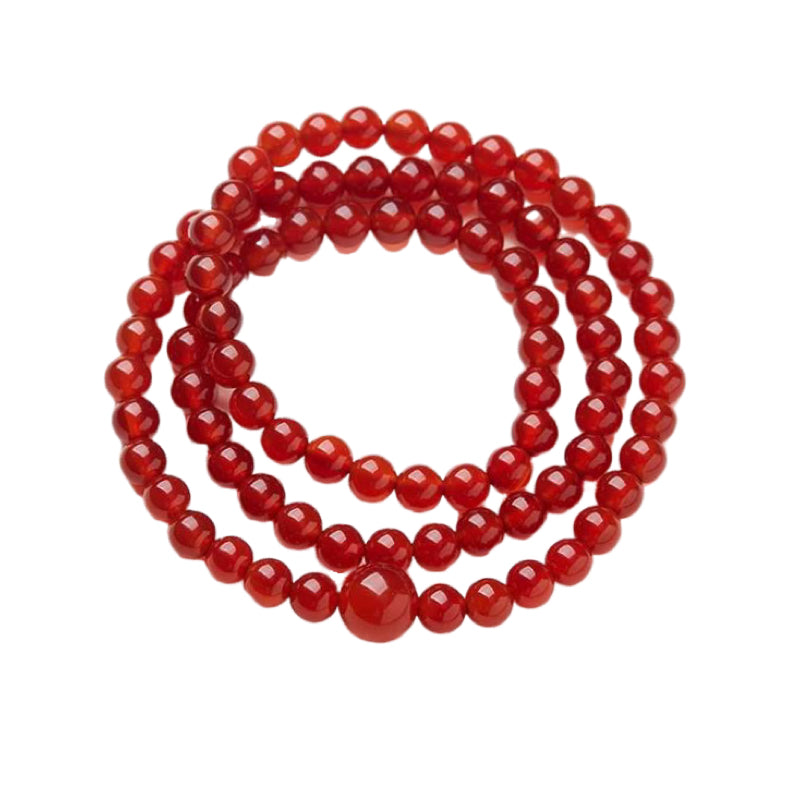 Ruby Radiance Red Agate Crystal Bracelet