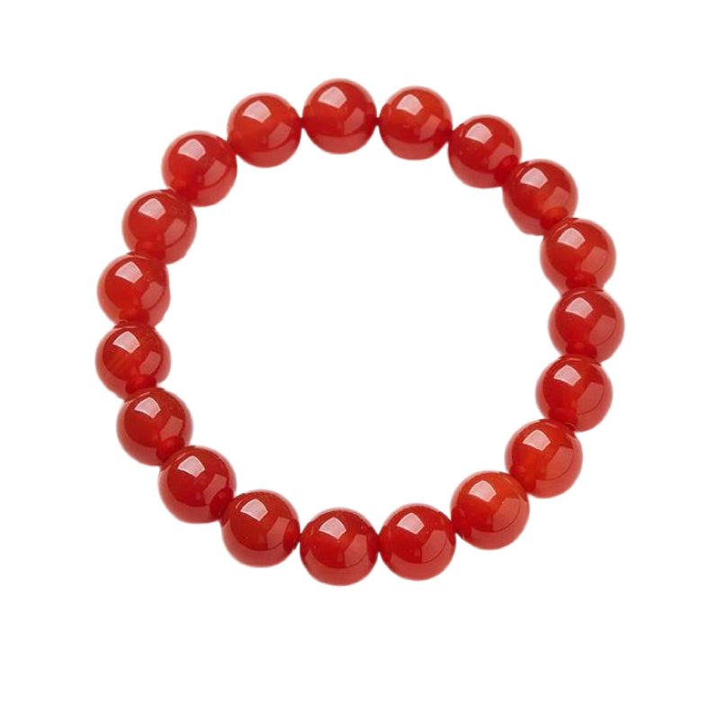 Ruby Radiance Red Agate Crystal Bracelet
