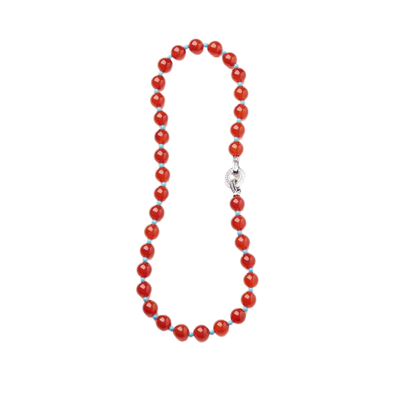 Ruby Radiance Red Agate Crystal Bracelet