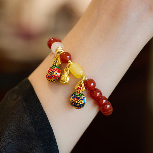 Guardian Flame Amber Crystal Bracelet