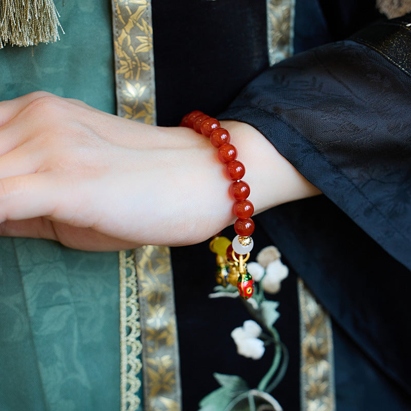Guardian Flame Amber Crystal Bracelet