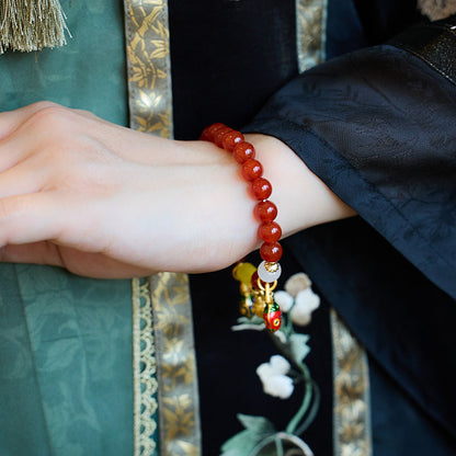 Guardian Flame Amber Crystal Bracelet