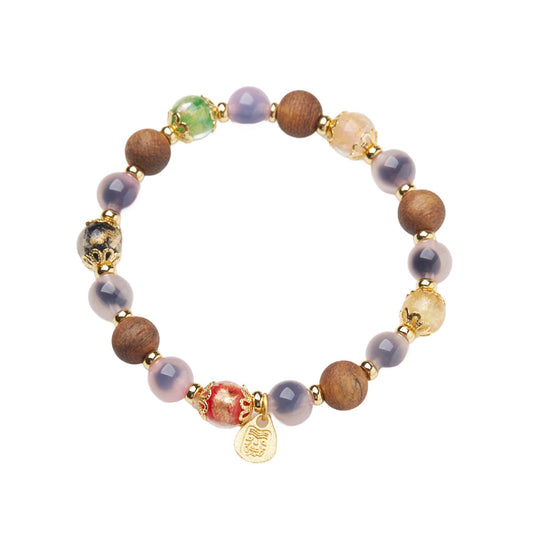 Aurora Mist Agate Crystal Bracelet