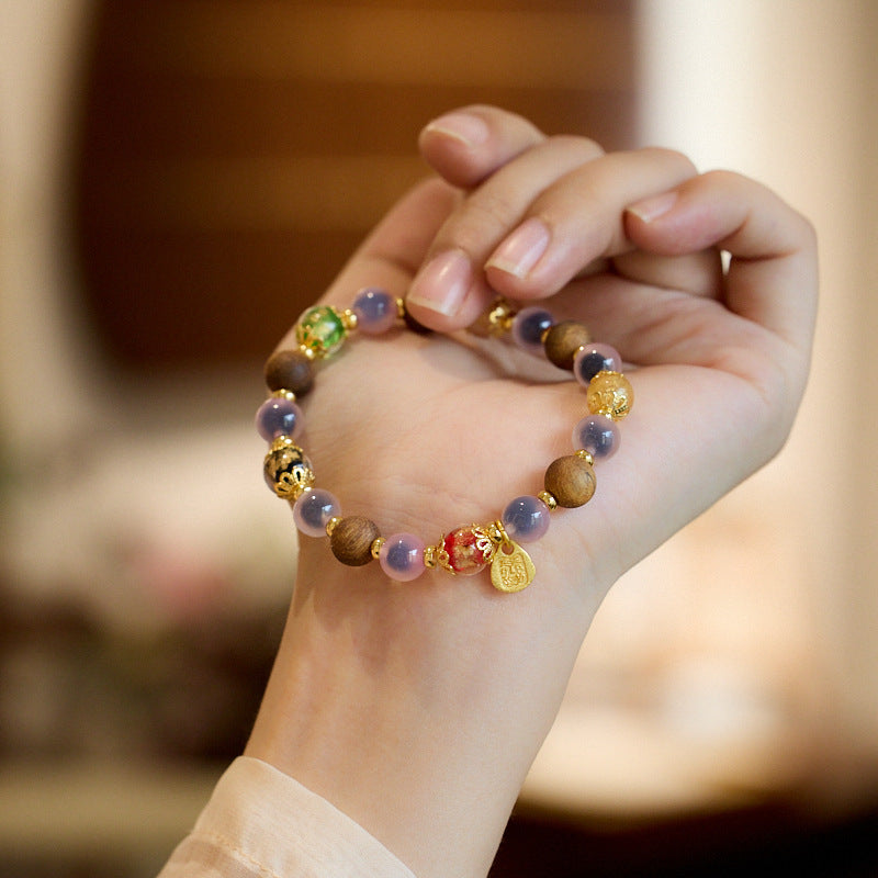 Aurora Mist Agate Crystal Bracelet