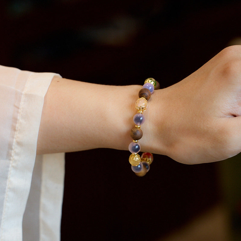 Aurora Mist Agate Crystal Bracelet