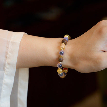 Aurora Mist Agate Crystal Bracelet