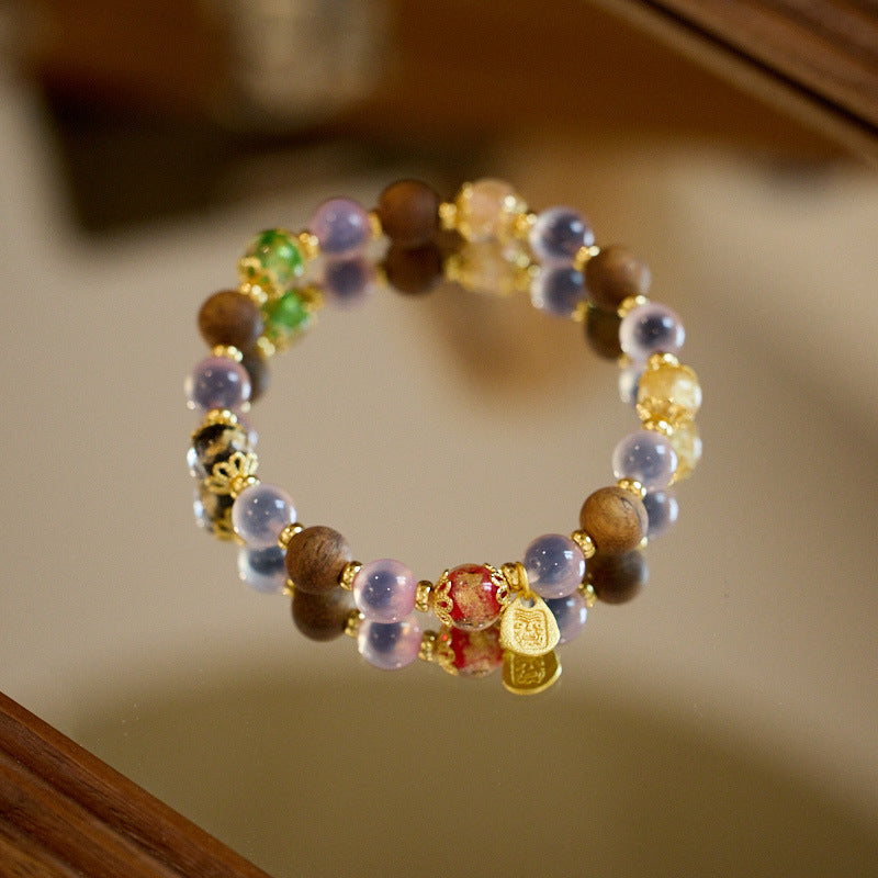 Aurora Mist Agate Crystal Bracelet