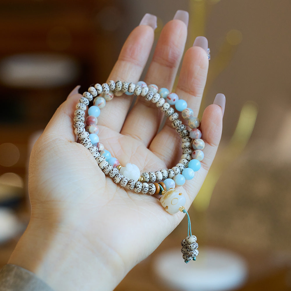 Celestial Serenity Mountain Quartz & Bodhi Crystal Bracelet