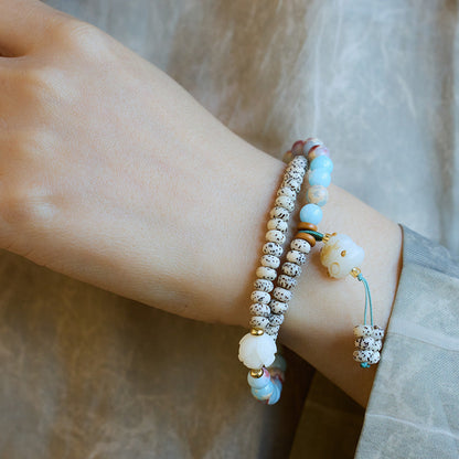 Celestial Serenity Mountain Quartz & Bodhi Crystal Bracelet