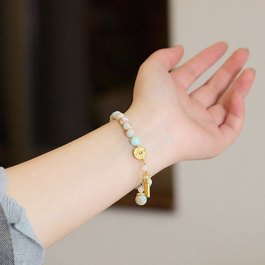 Azure Guardian Mountain Quartz Crystal Bracelet