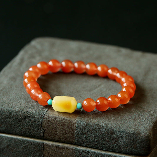 Solar Pulse Agate Crystal Bracelet