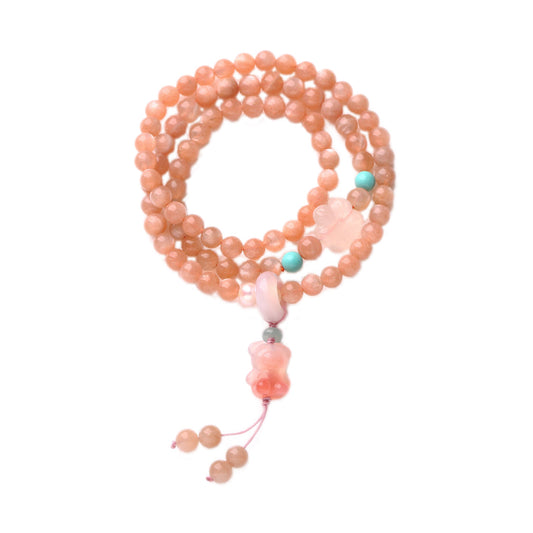 Blush Harmony Sunstone Crystal Bracelet