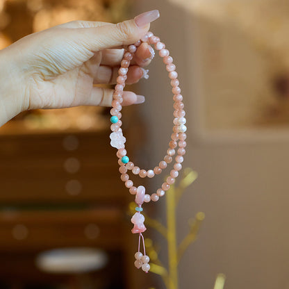 Blush Harmony Sunstone Crystal Bracelet