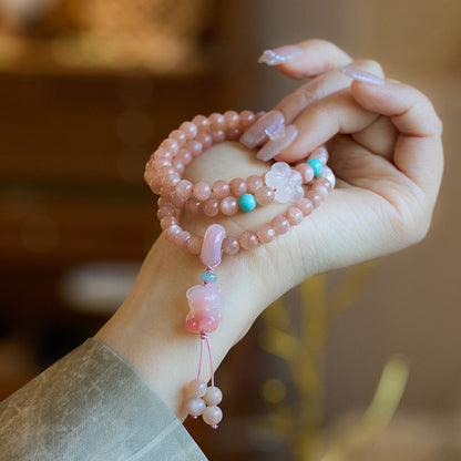 Blush Harmony Sunstone Crystal Bracelet