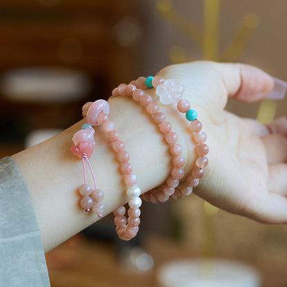 Blush Harmony Sunstone Crystal Bracelet
